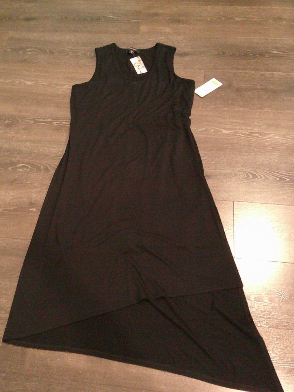 Karen Kane Knit Black dress asymetrical hem Join the conversation Size XL NWT